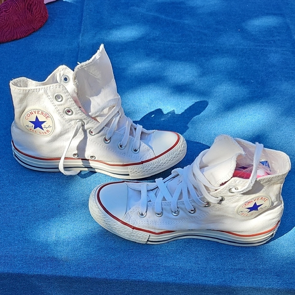 Converse White High-Top Sneakers